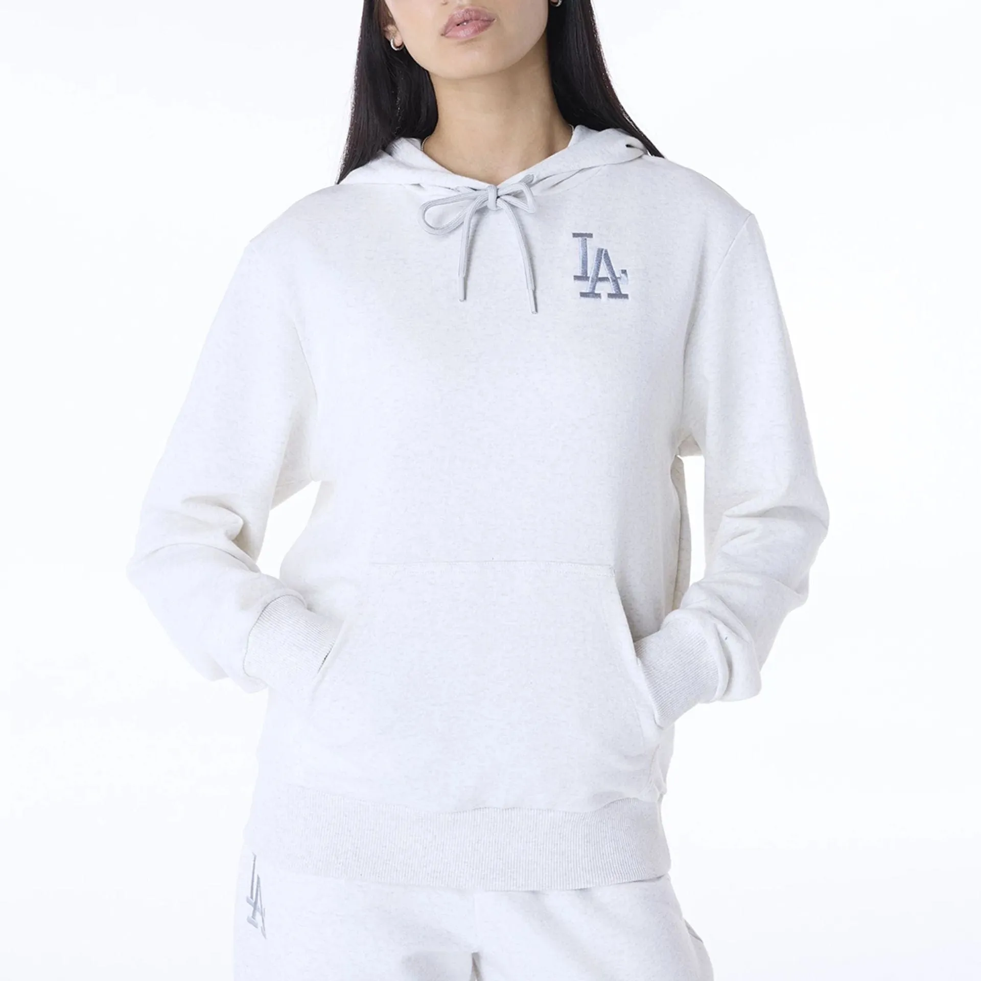 New Era Sweatshirts und Hoodies LA Dodgers Damen MLB League Essential Grau Pullover Hoodie
