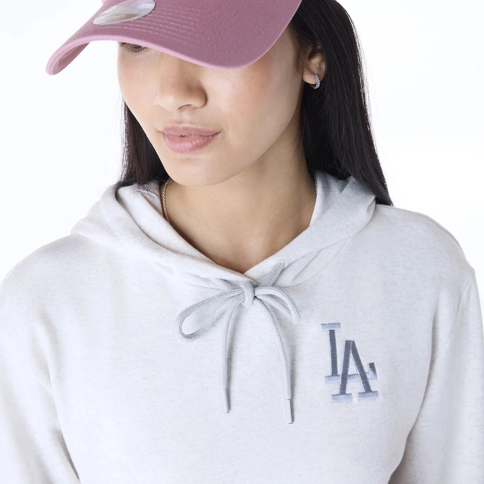 New Era Sweatshirts und Hoodies LA Dodgers Damen MLB League Essential Grau Pullover Hoodie
