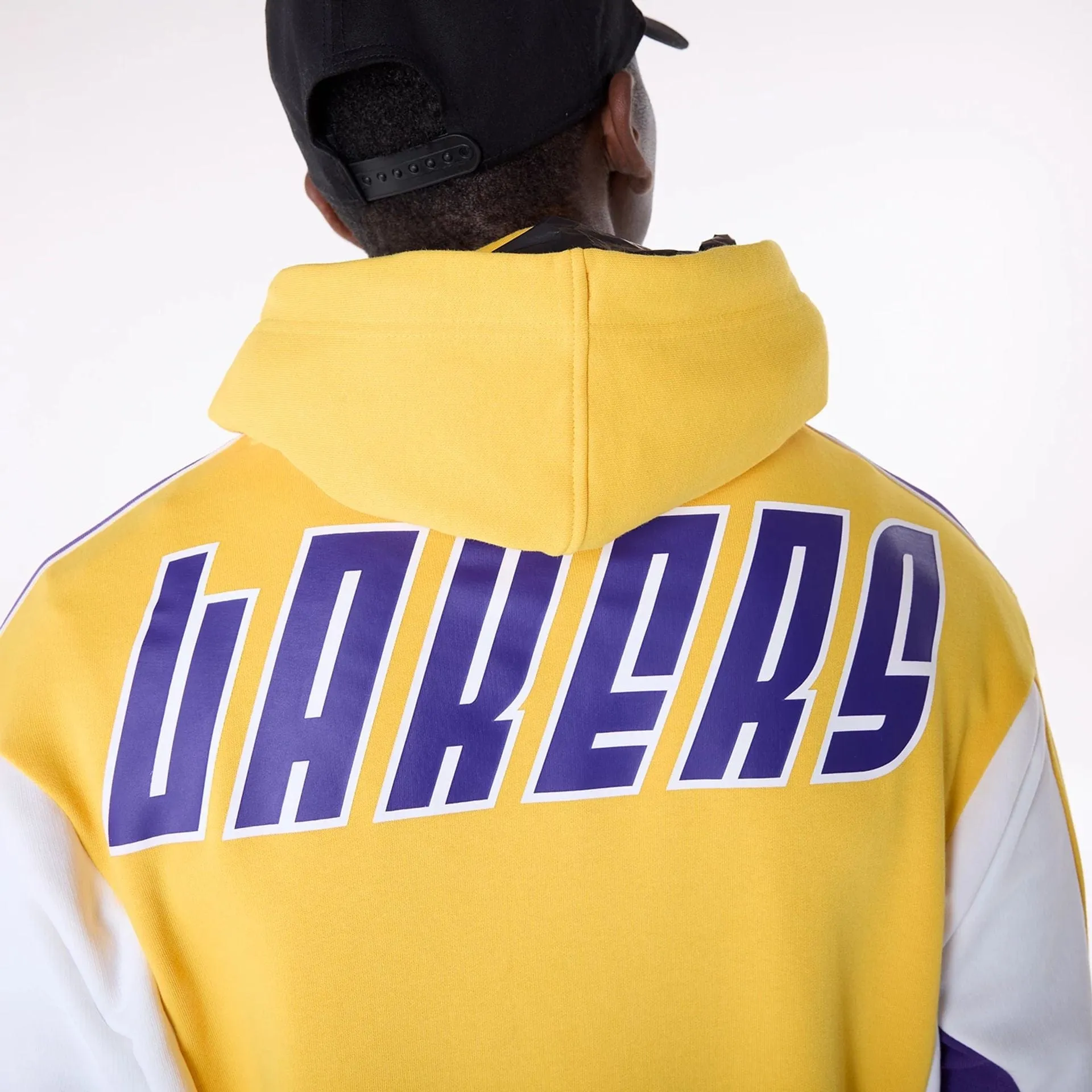 New Era Sweatshirts und Hoodies LA Lakers NBA Grafik Gelb Übergroßer Pullover Hoodie