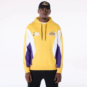 New Era Sweatshirts und Hoodies LA Lakers NBA Grafik Gelb Übergroßer Pullover Hoodie