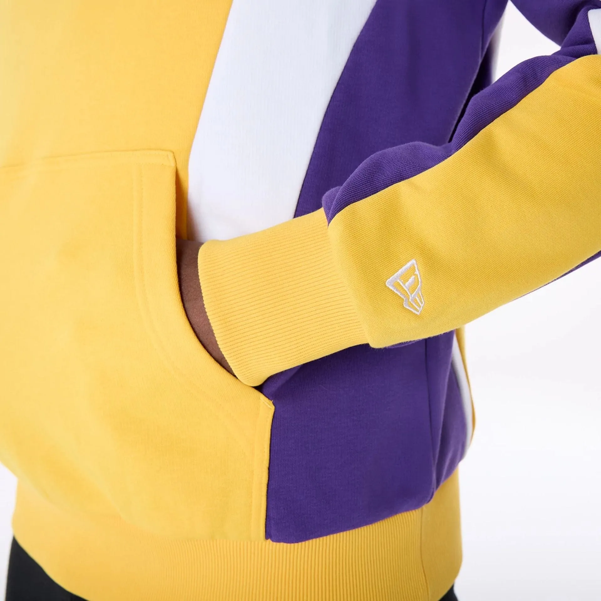 New Era Sweatshirts und Hoodies LA Lakers NBA Grafik Gelb Übergroßer Pullover Hoodie
