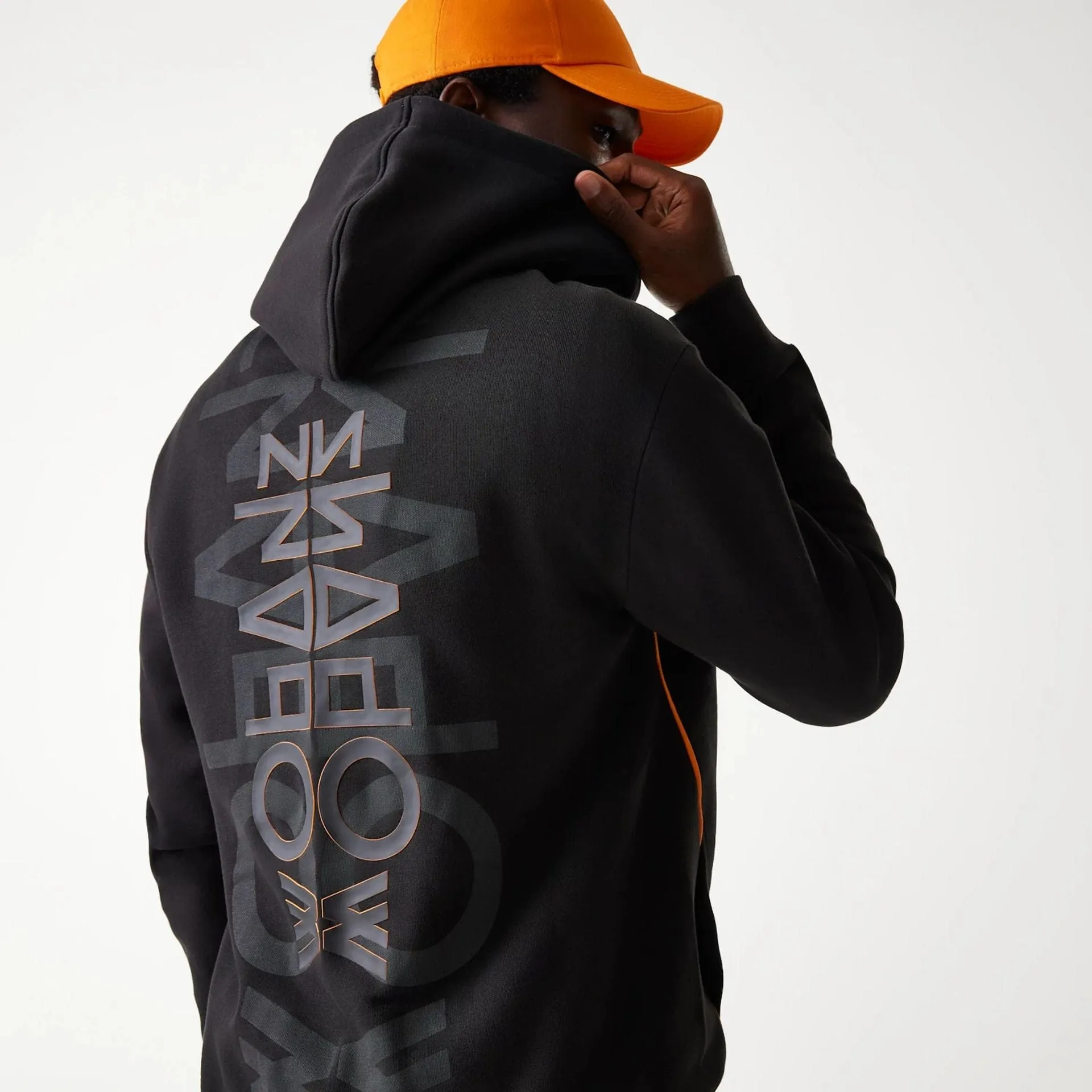 New Era Sweatshirts und Hoodies McLaren Racing Shadow Black Übergroßer Pullover Hoodie
