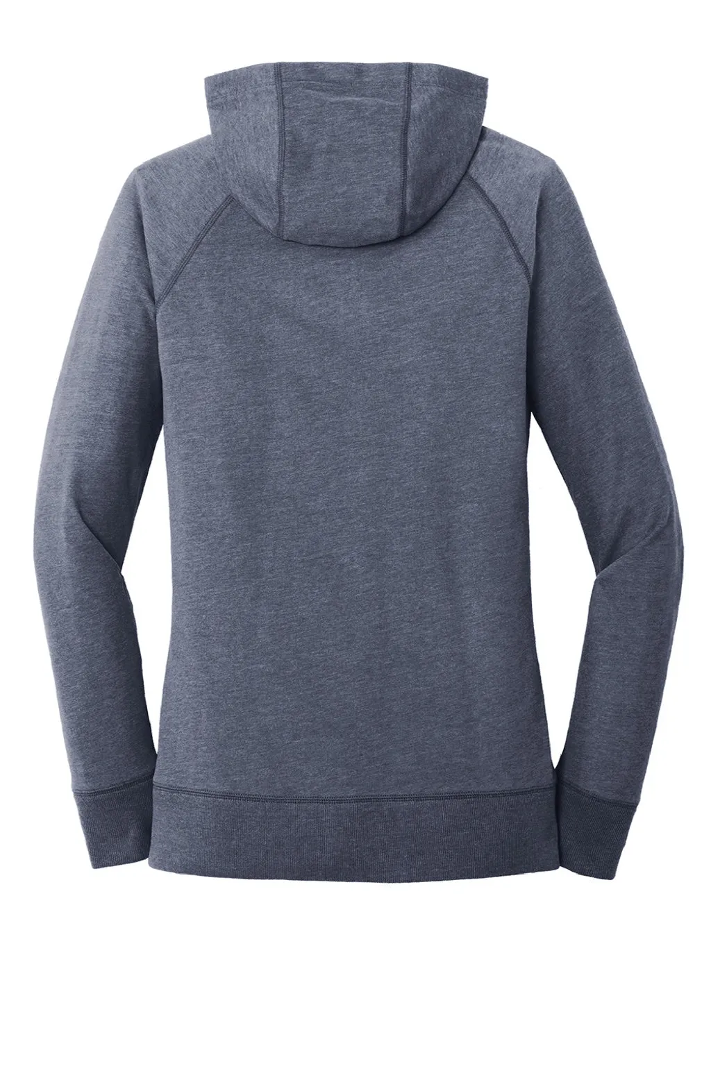 New Era Damen Sweatshirt mit Kapuze und Reißverschluss in meliertem Marineblau mit Taschen