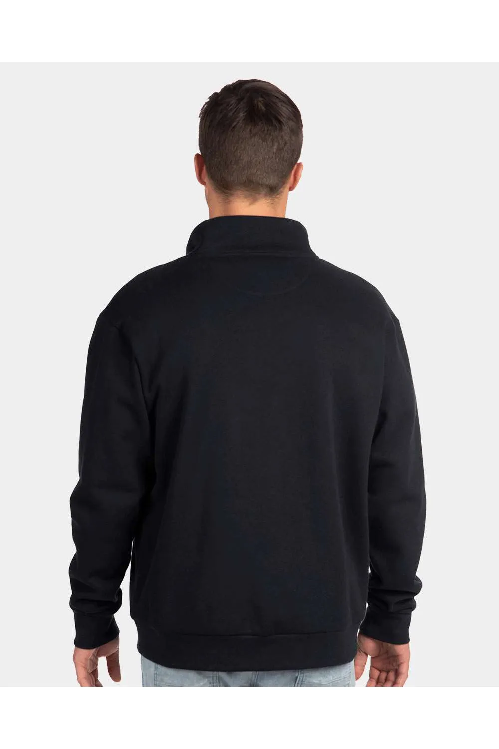 Next Level Herren Fleece 1/4 Zip Pullover - Schwarz