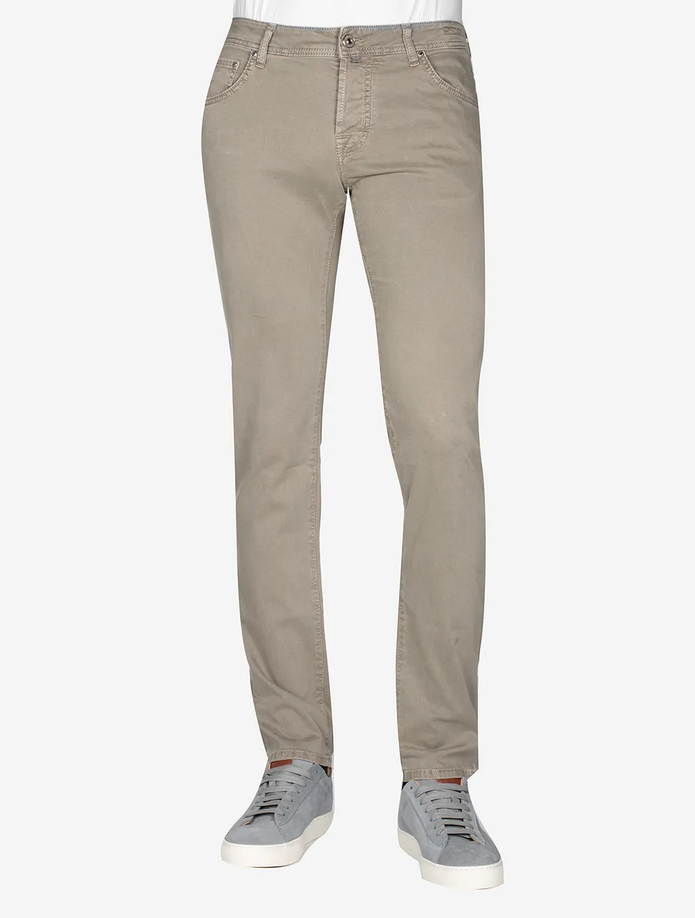 Nick 5-Taschen-Chino in Taubenfarbe