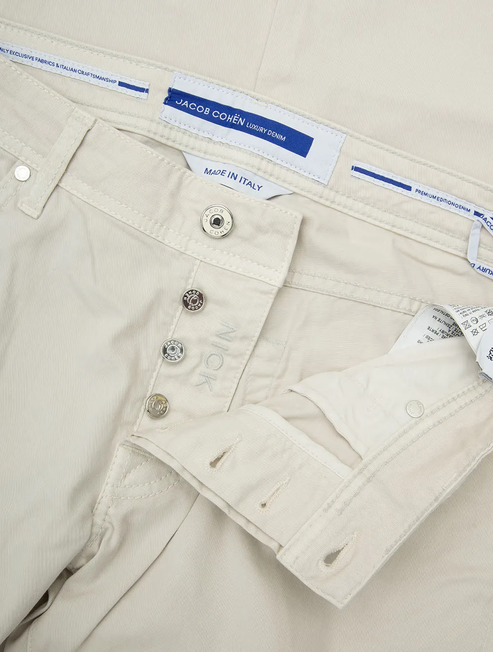 Nick 5-Taschen Super Slim Jeans Off White