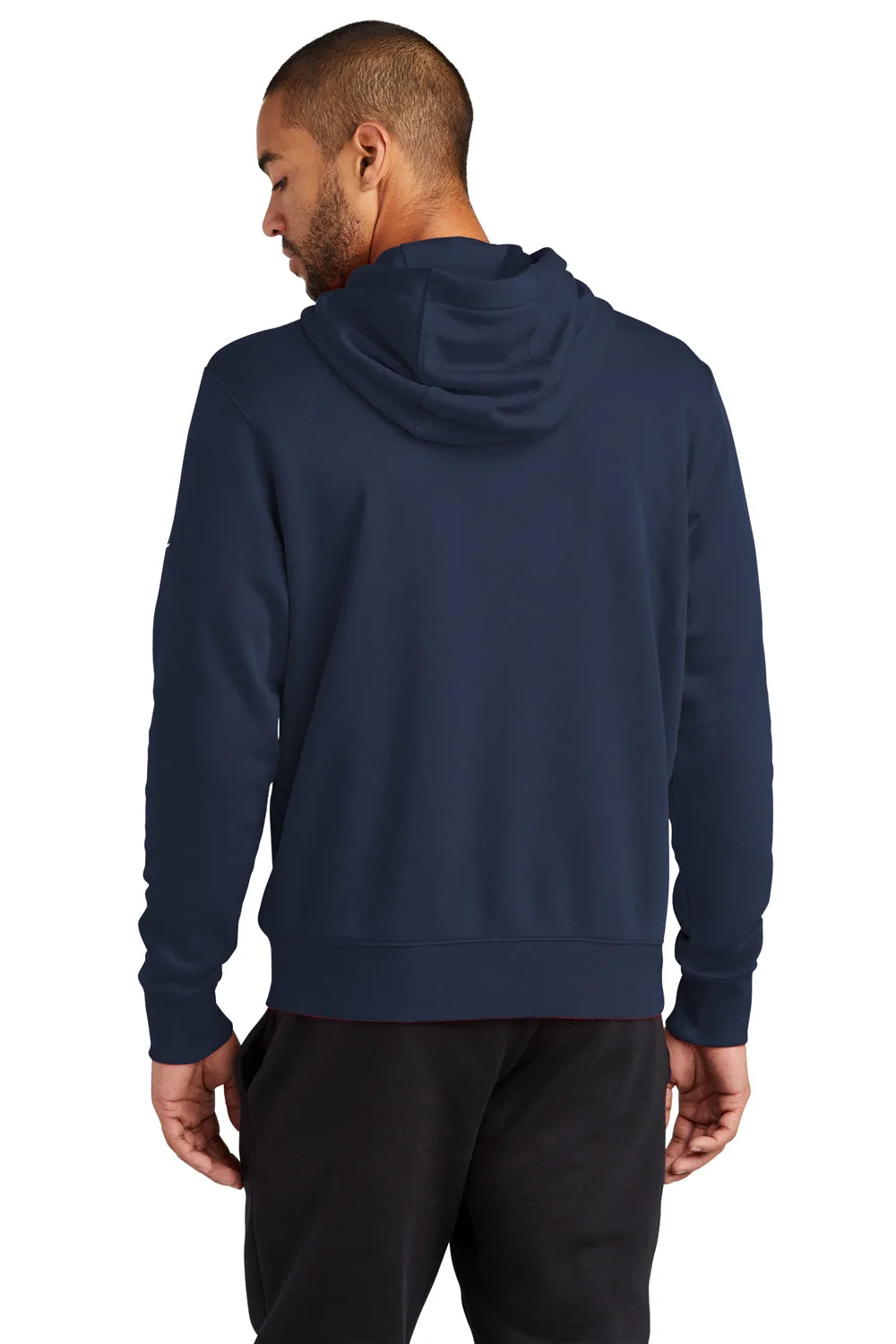 Nike Herren Club Fleece Full-Zip Kapuzenpullover mit Taschen - Mitternachtsmarineblau