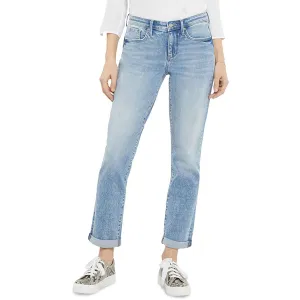 NYDJ Womens Margot Girlfriend Denim Cuffed Cropped Jeans