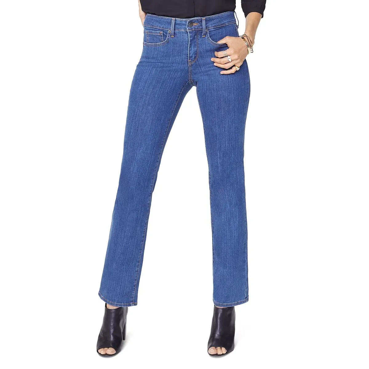 NYDJ Damen Marilyn High Rise Denim Straight Leg Jeans