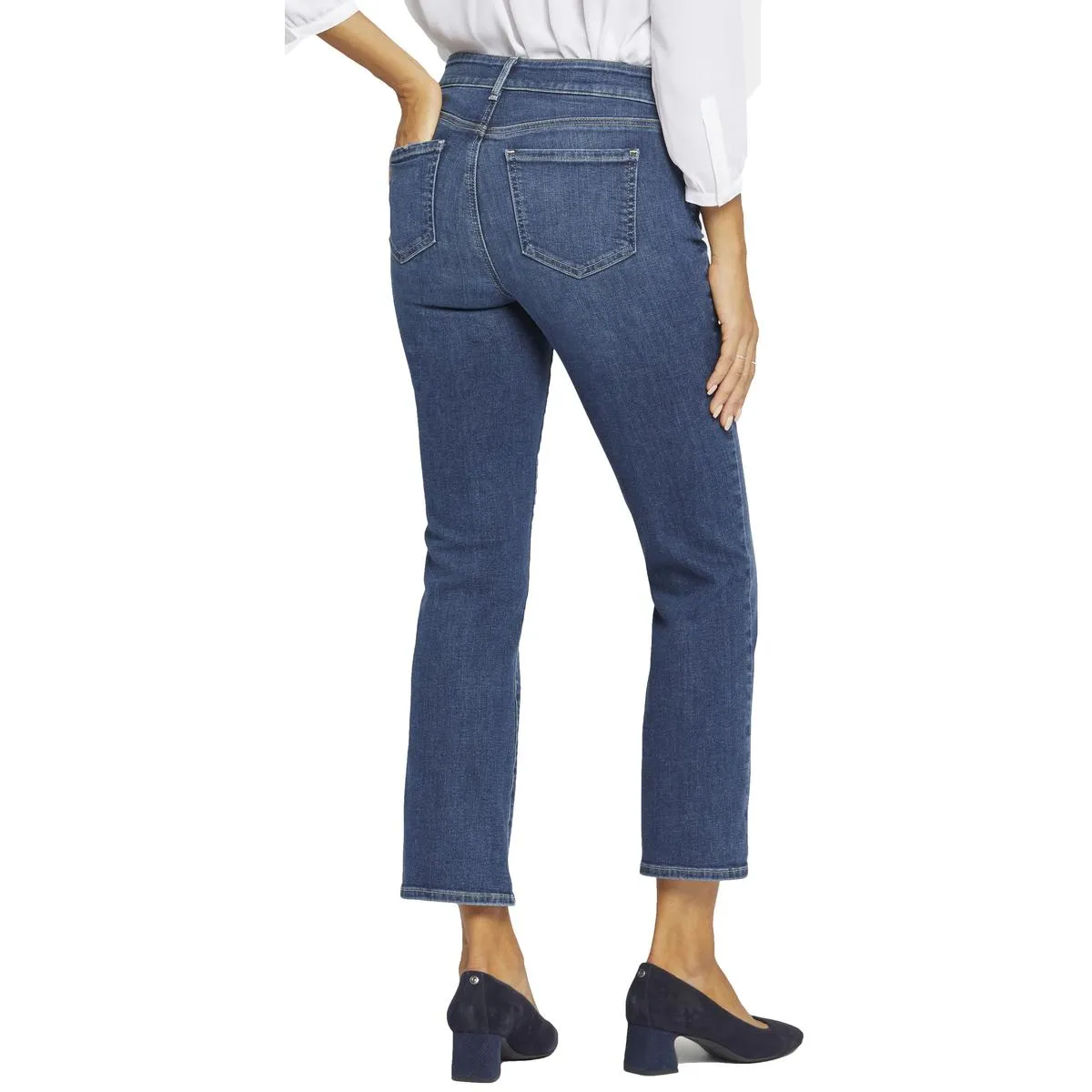 NYDJ Damen Marilyn Mid-Rise Straight Leg Jeans mit Knöchellänge