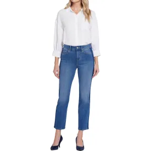 NYDJ Womens Marilyn Tummy Slimming Denim Straight Leg Jeans