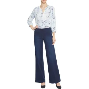 NYDJ Womens Mid-Rise Ankle Wide Leg Jeans