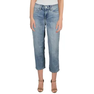 NYDJ Womens Mid-Rise Straight Leg Capri Jeans
