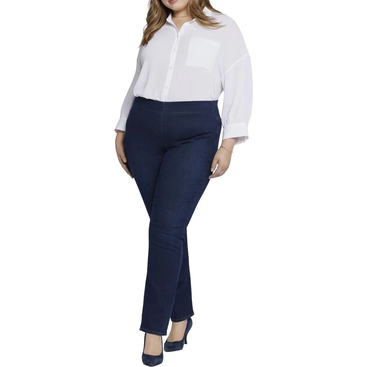 NYDJ Damen Plus Bailey Schlankmachende Denim Jeans mit geradem Bein