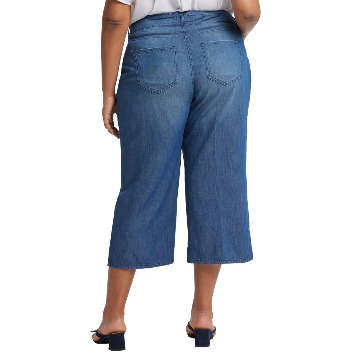 NYDJ Damen Plus Brigitte Denim-Caprihose mit Taschen