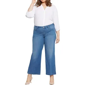 NYDJ Womens Plus Teresa Denim Cotton Ankle Jeans