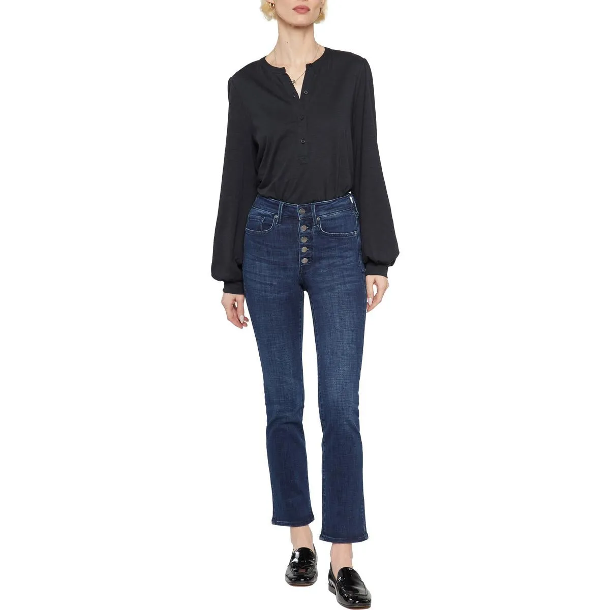 NYDJ Damen Stretch Denim Jeans mit geradem Bein