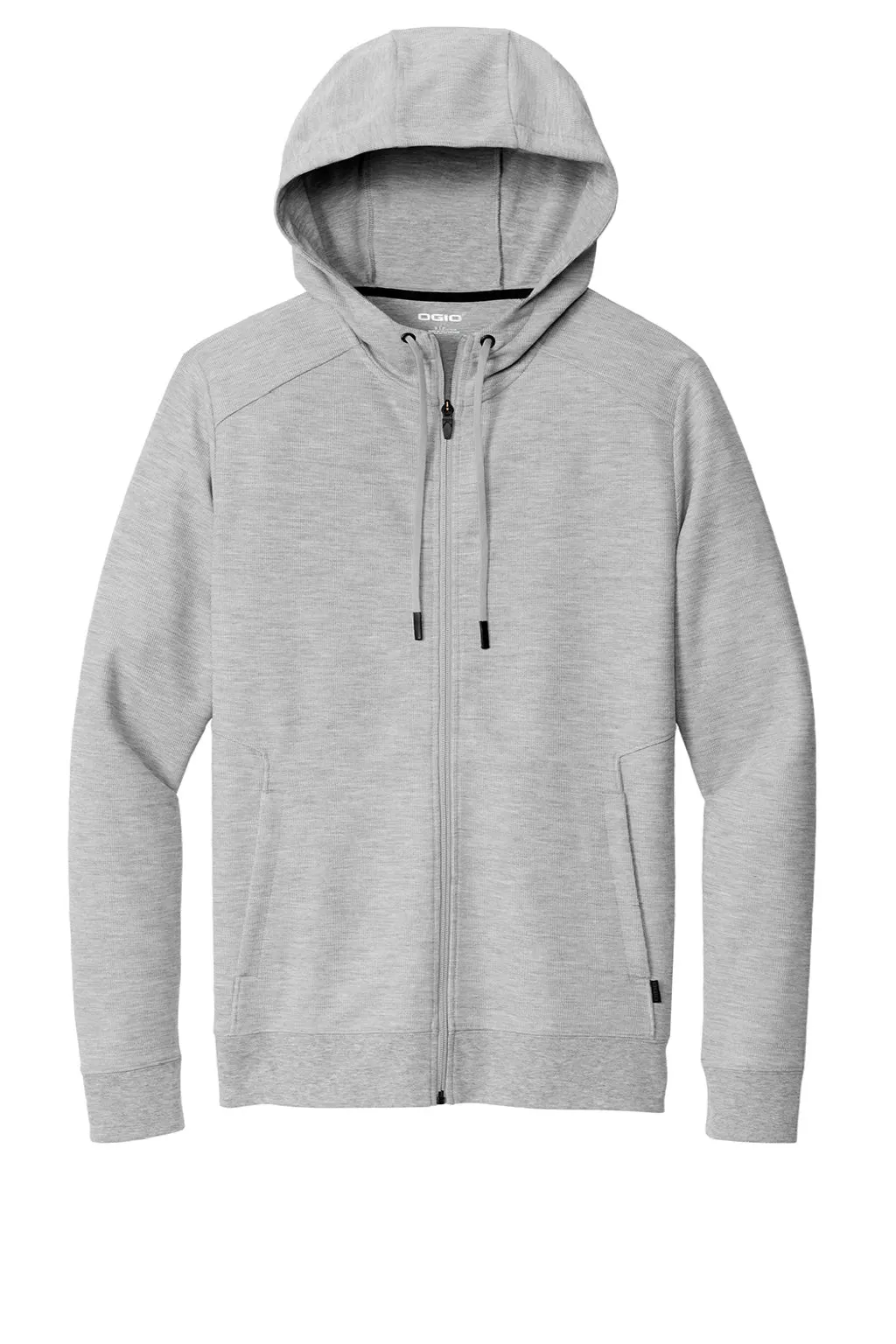 Ogio Herren Revive Kapuzenpullover mit Reißverschluss und Taschen - Heather Hellgrau