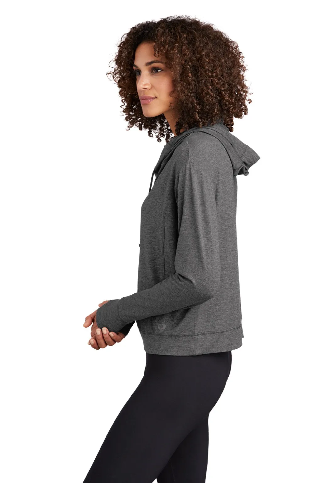 Ogio Damen Endurance Force Feuchtigkeitstransportierende Kapuzenpullover Hoodie - Heather Gear Grau