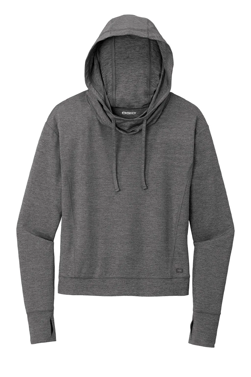 Ogio Damen Endurance Force Feuchtigkeitstransportierende Kapuzenpullover Hoodie - Heather Gear Grau