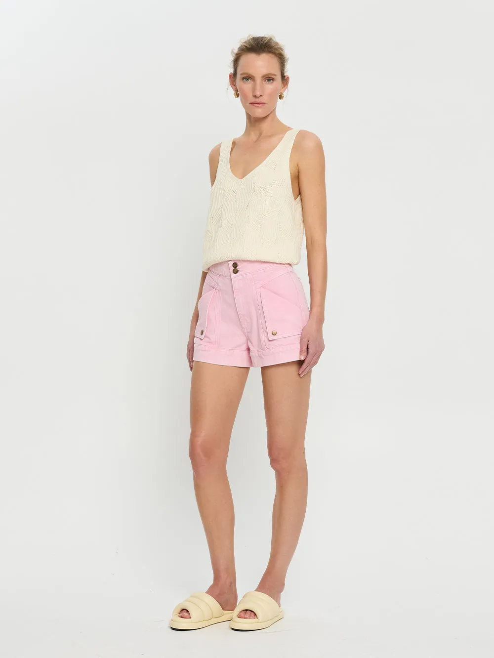 Paloma Denim Short - Pink