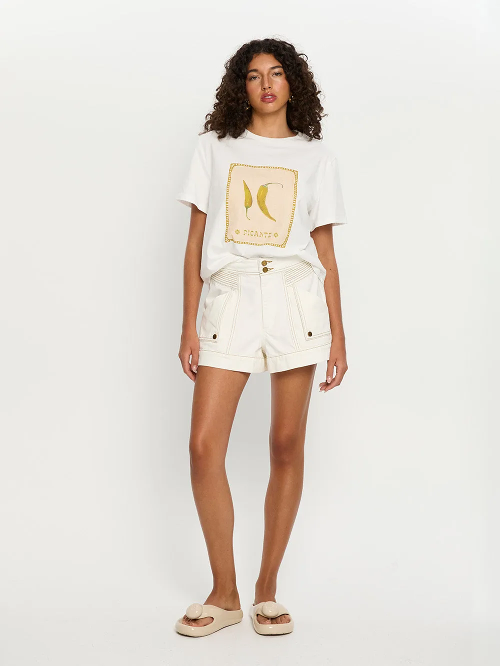 Paloma Denim Short - Weiß