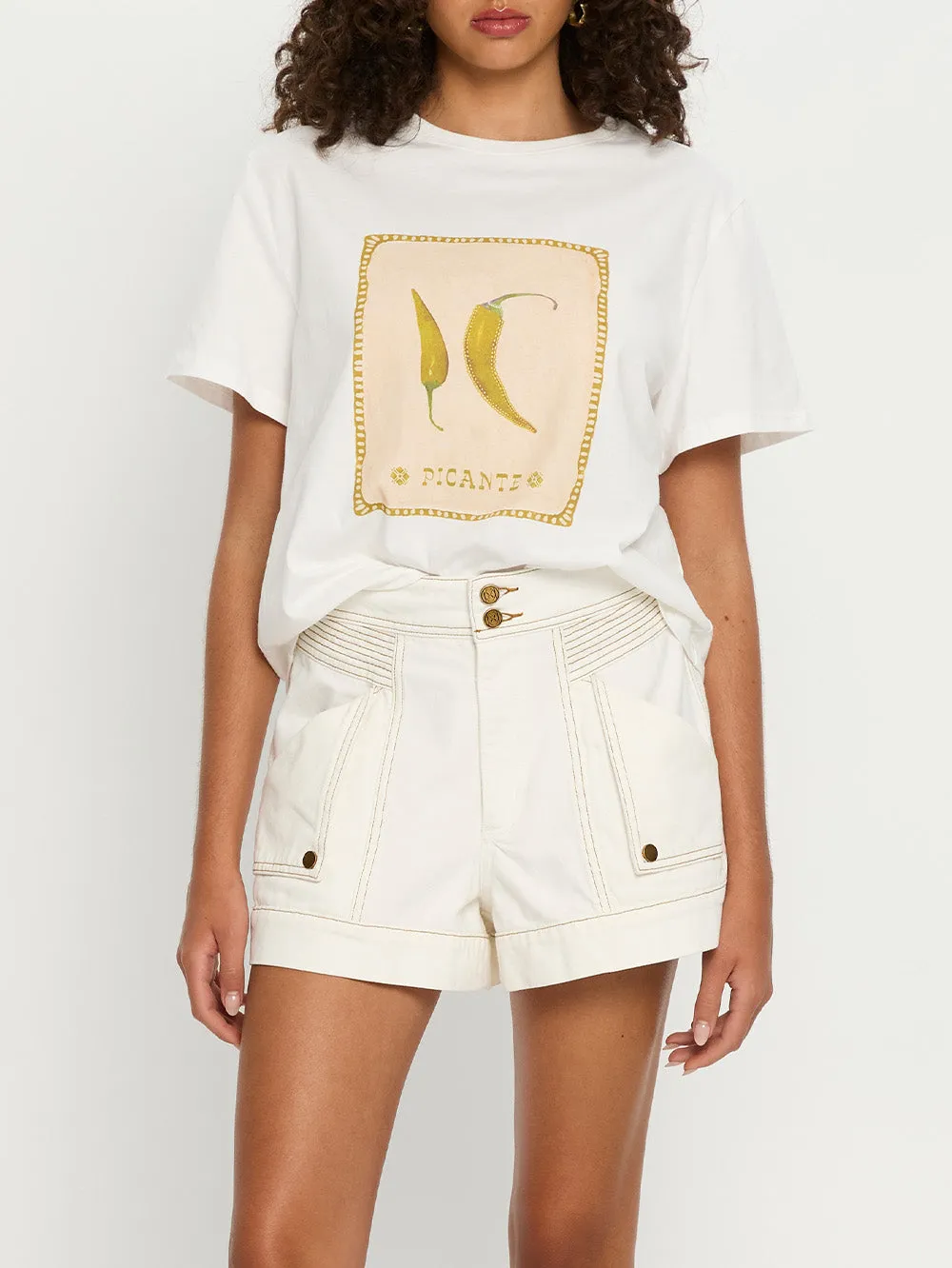Paloma Denim Short - Weiß