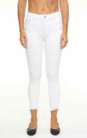Pistola Audrey Mid Rise Skinny Crop - Seashell Vintage
