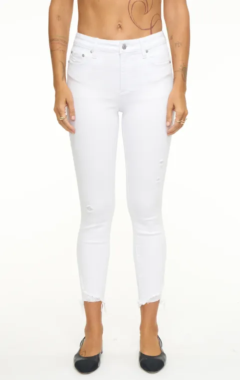 Pistola Audrey Mid Rise Skinny Crop - Muschel Vintage