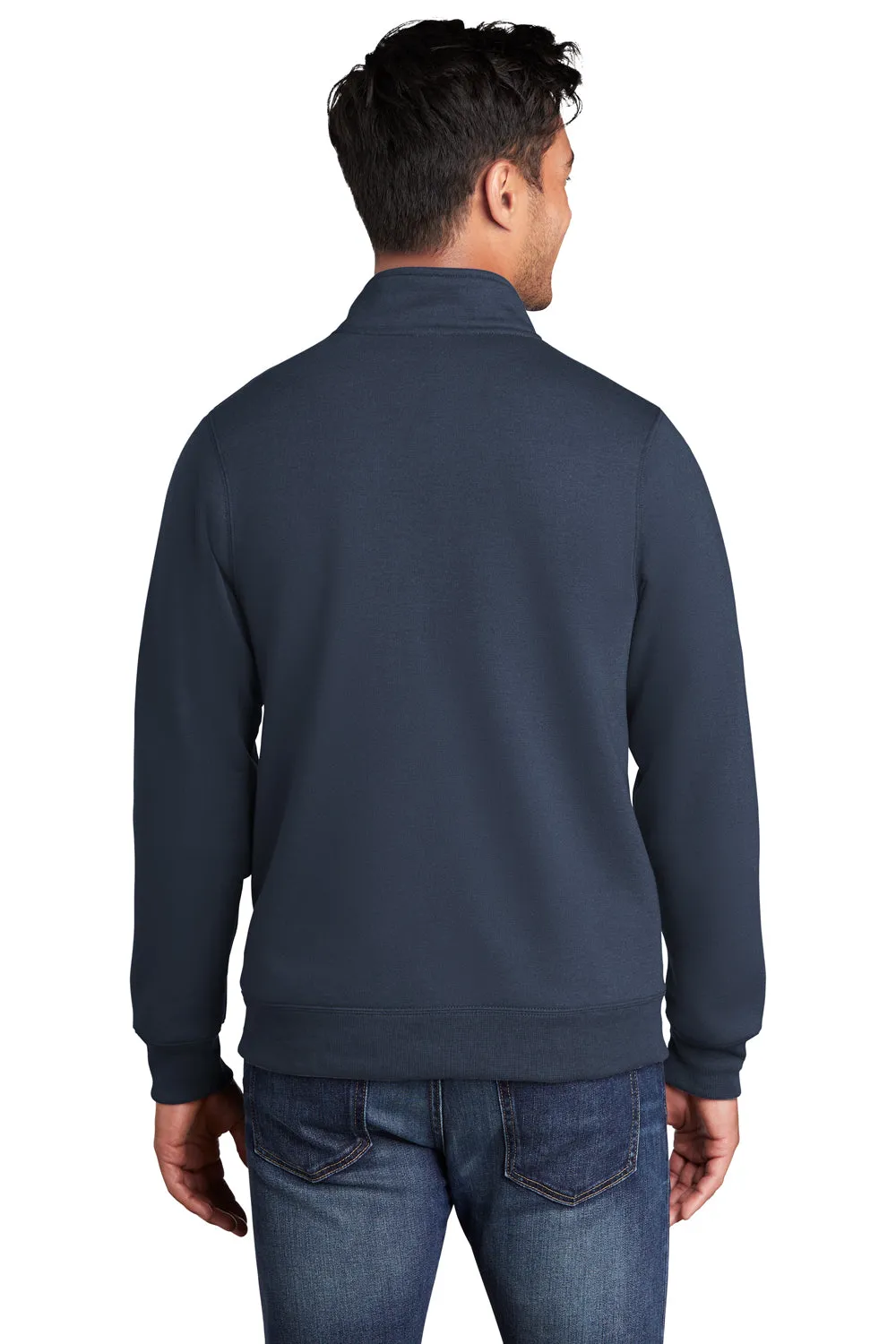 Port & Company Herren Core Fleece Full-Zip Sweatshirt mit Taschen - Marineblau