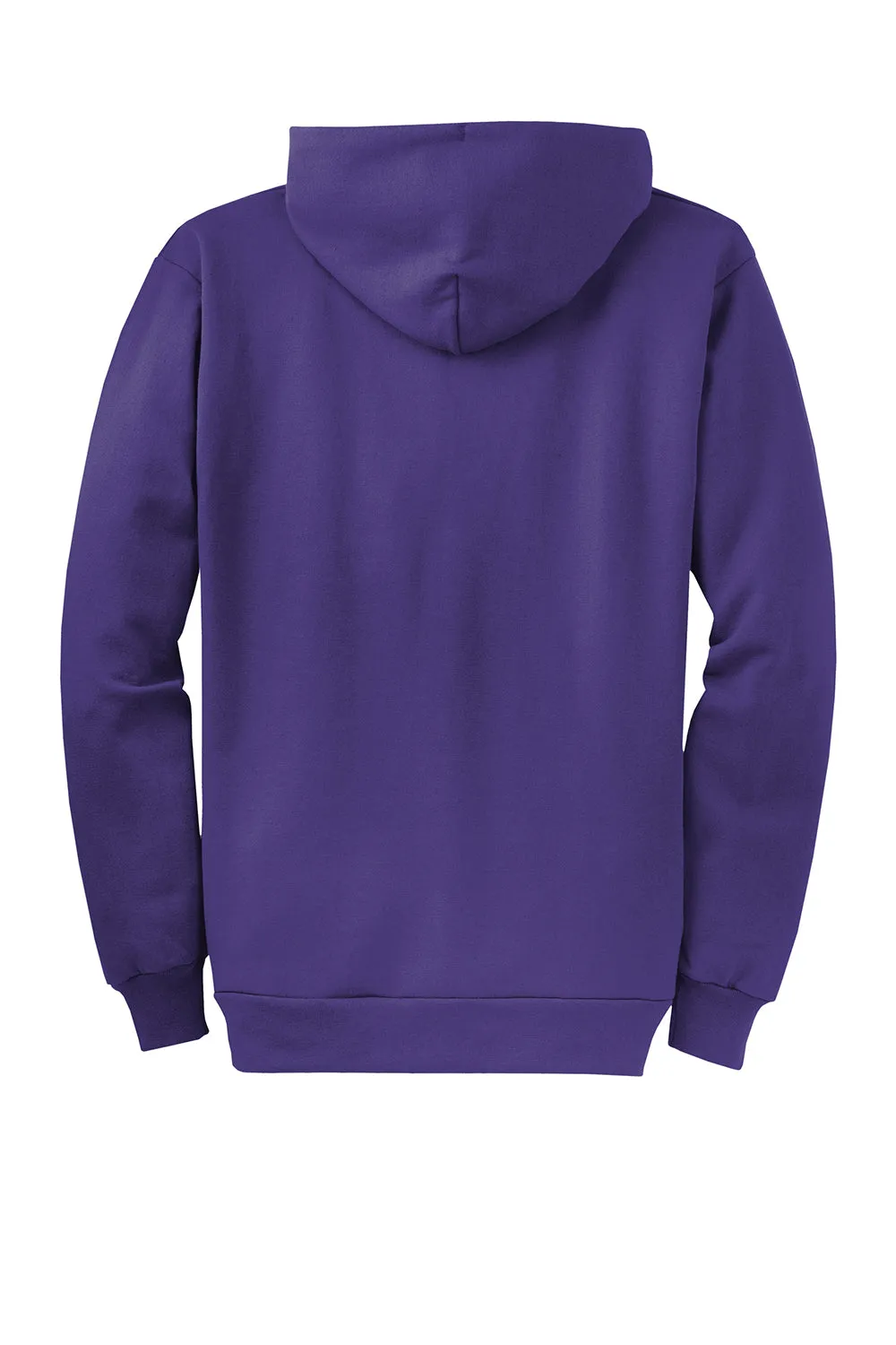 Port & Company Herren Core Pill Resistant Fleece Full-Zip Kapuzenpullover Hoodie mit Taschen - Lila