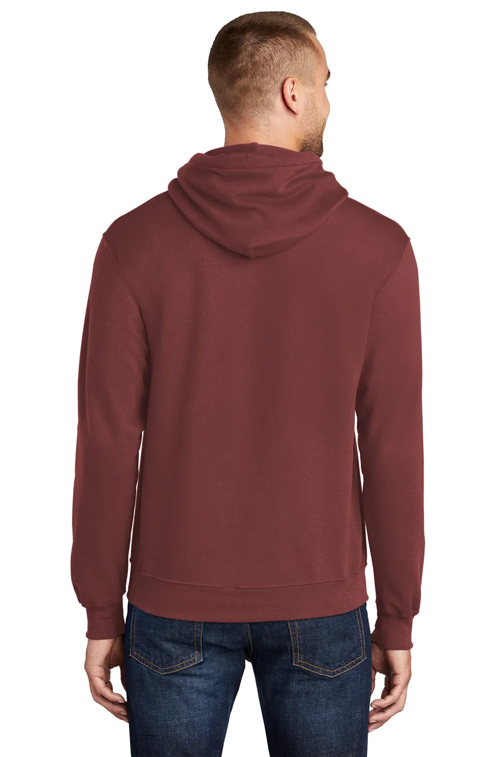 Port & Company Herren Core Pill Resistant Fleece Kapuzenpullover Hoodie mit Beuteltasche - Kastanienbraun