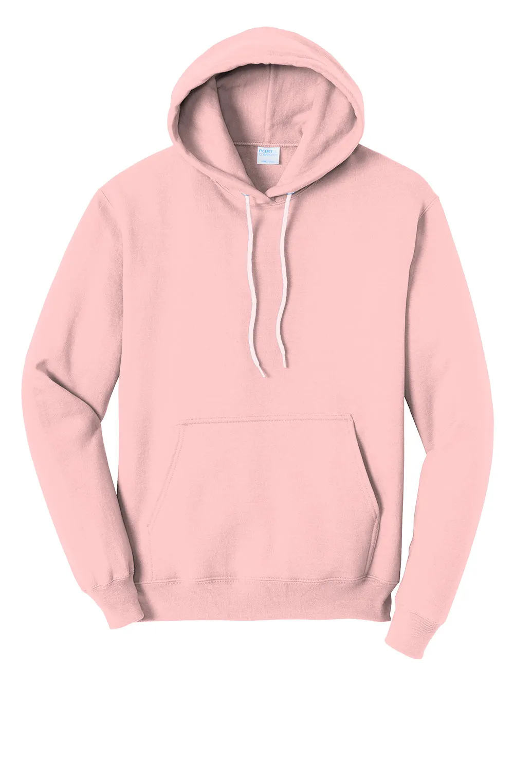 Port & Company Herren Core Pill Resistant Fleece Kapuzenpullover Hoodie mit Beuteltasche - Blasses Blassrosa