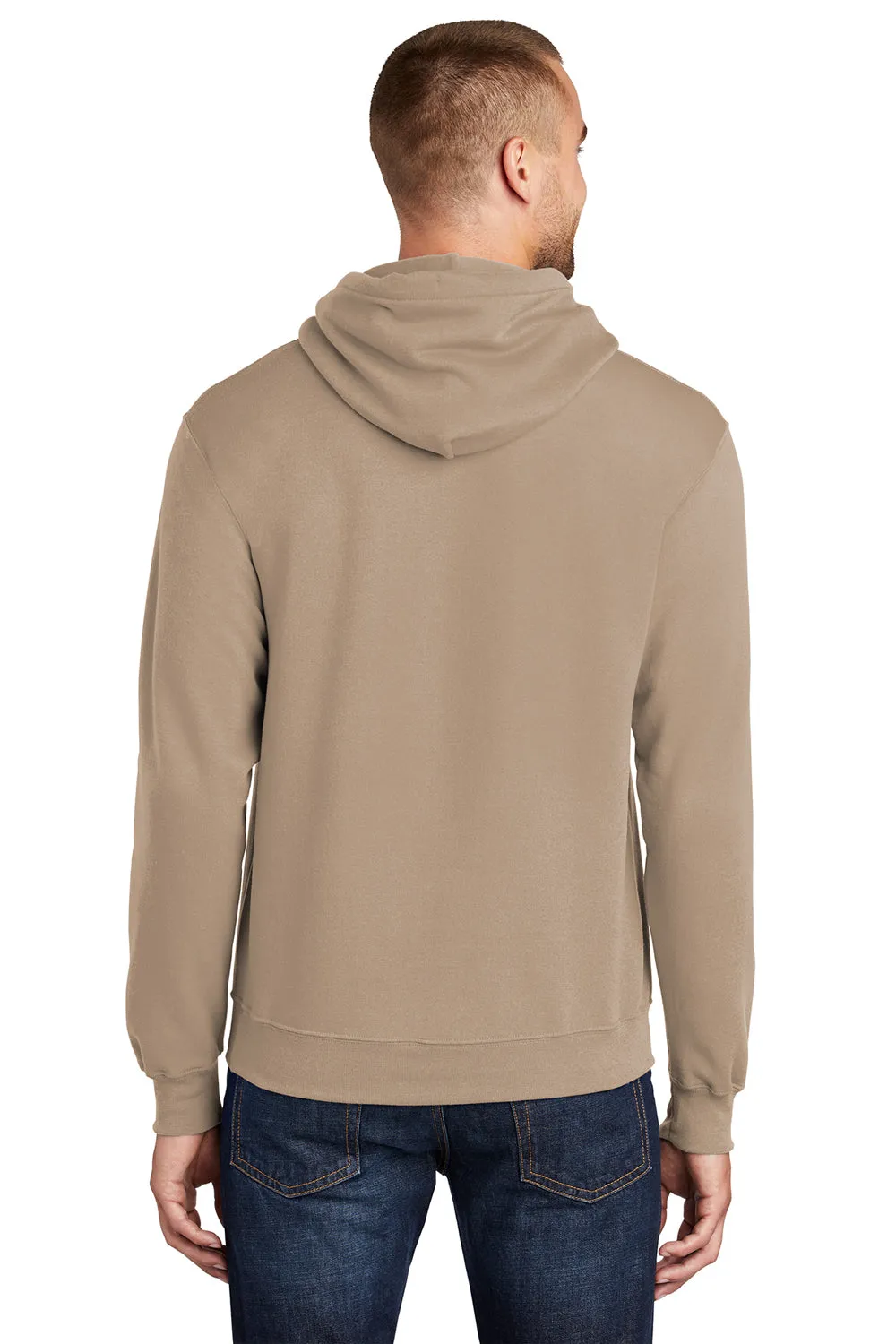 Port & Company Herren Core Pill Resistant Fleece Kapuzenpullover Hoodie mit Beuteltasche - Sandbraun