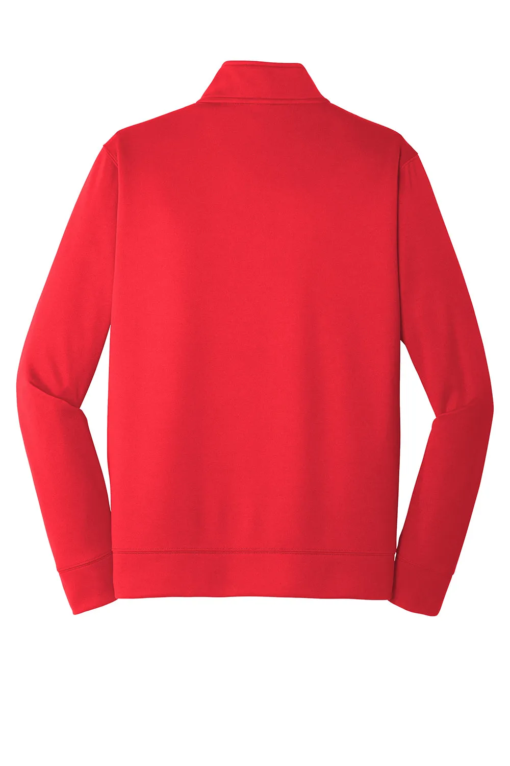 Port & Company Herren Dry Zone Performance Feuchtigkeitstransport Fleece 1/4 Zip Sweatshirt - Rot