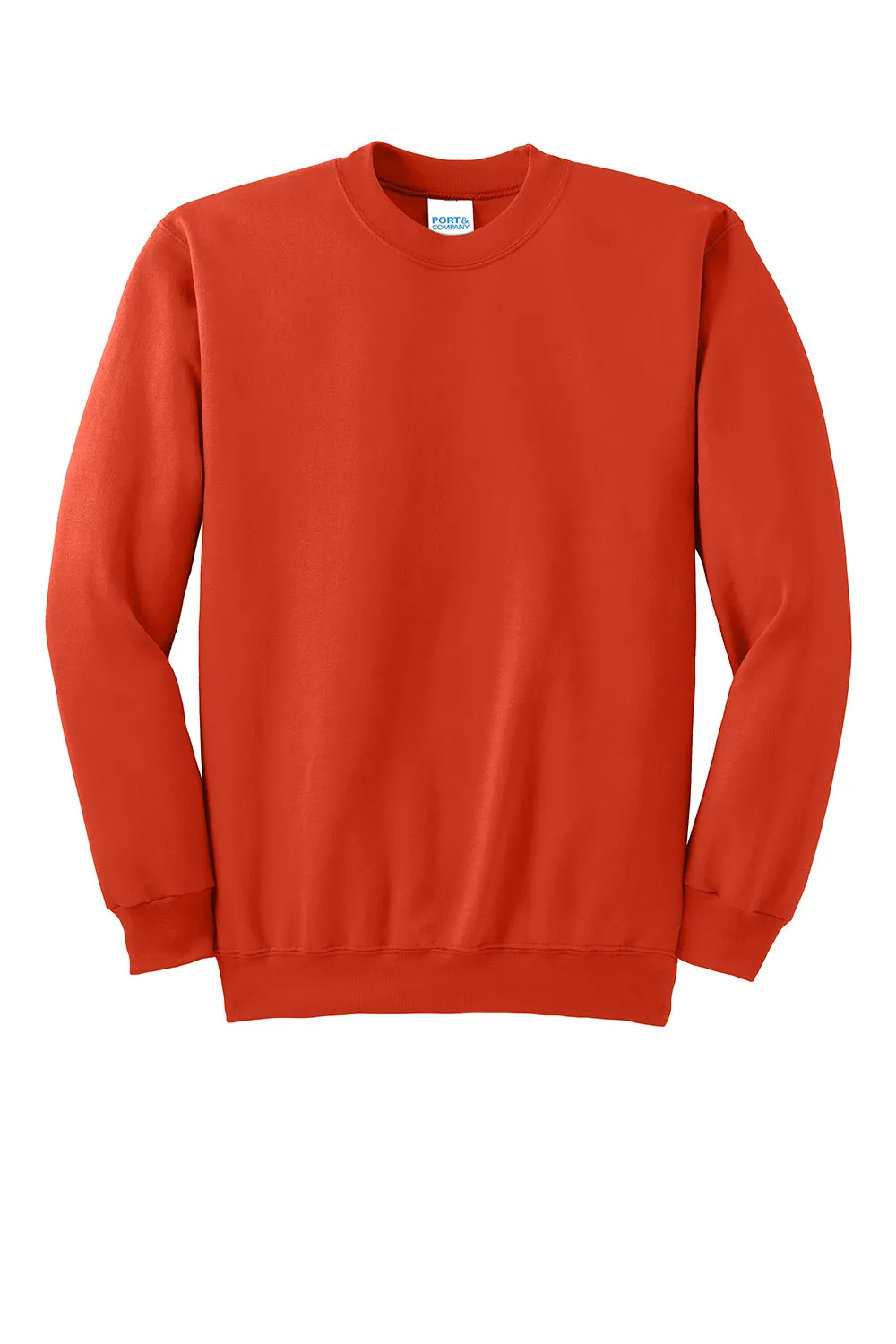 Port & Company Herren Essential Pilling-resistente Fleece Pullover mit Rundhalsausschnitt - Orange