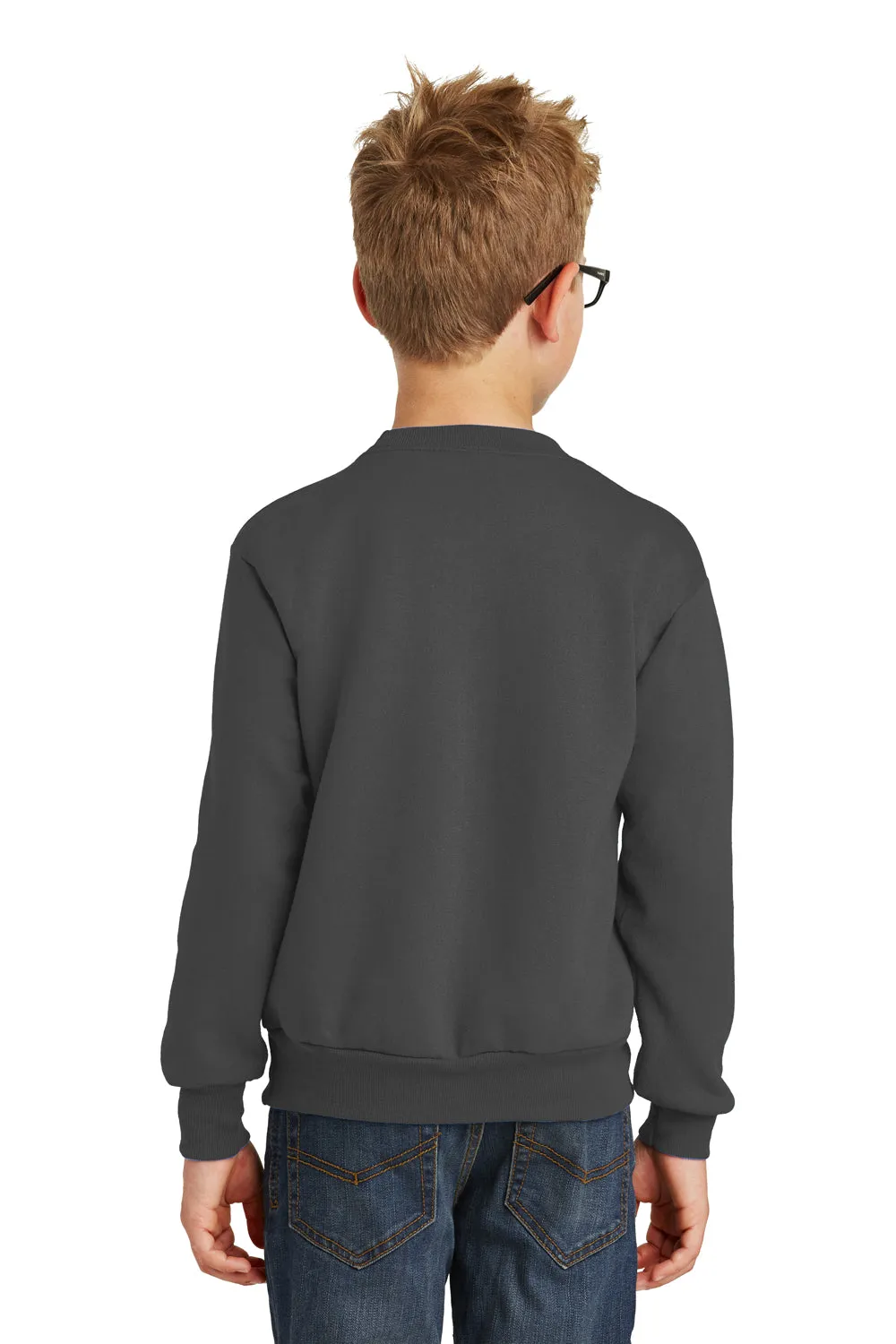 Port & Company Jugend Basic Pill Resistant Fleece Crewneck Sweatshirt - Anthrazitgrau