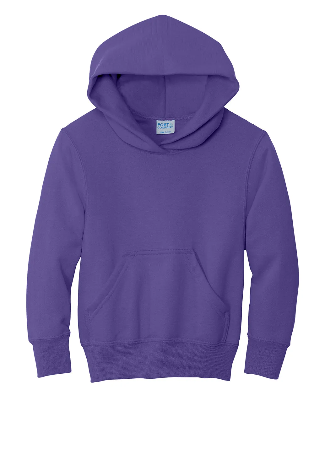 Port & Company Youth Core Pill Resistant Fleece Kapuzenpullover Hoodie mit Kangaroo-Tasche - Lila