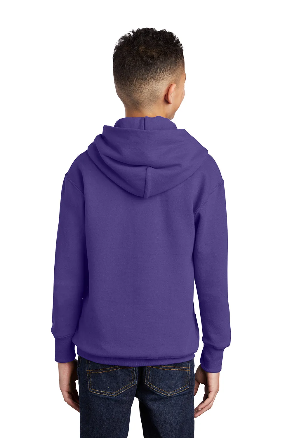Port & Company Youth Core Pill Resistant Fleece Kapuzenpullover Hoodie mit Kangaroo-Tasche - Lila