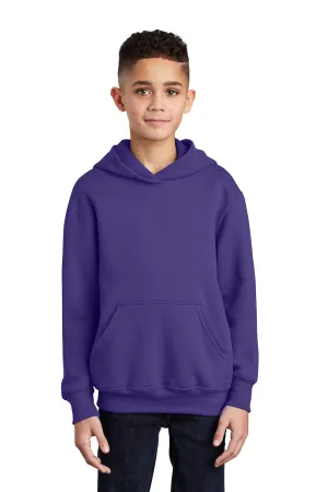 Port & Company Youth Core Pill Resistant Fleece Kapuzenpullover Hoodie mit Kangaroo-Tasche - Lila