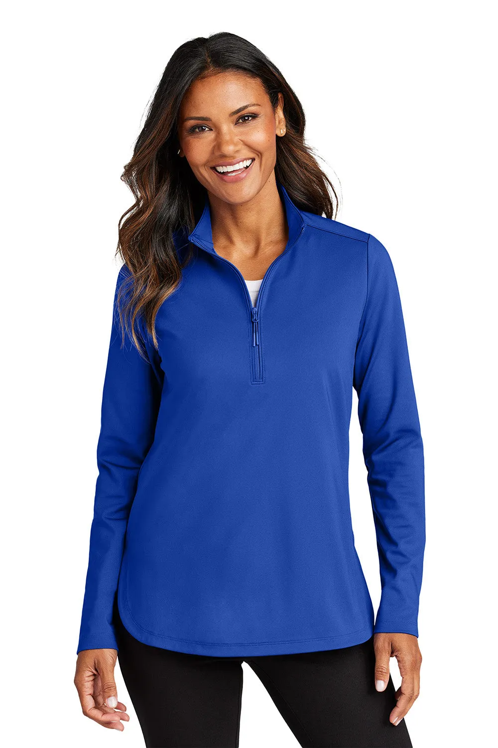 Port Authority Damen C-FREE Double Knit Feuchtigkeitstransportierendes 1/4-Zip Sweatshirt - Echt Royalblau
