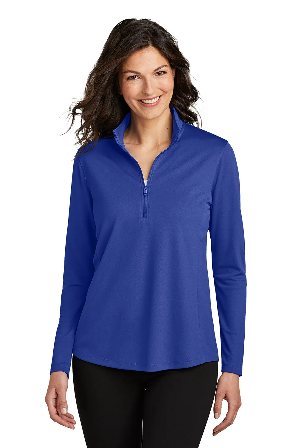 Port Authority Damen Dry Zone Feuchtigkeitstransportierendes Mikromesh 1/4-Zip Sweatshirt - Echt Royalblau