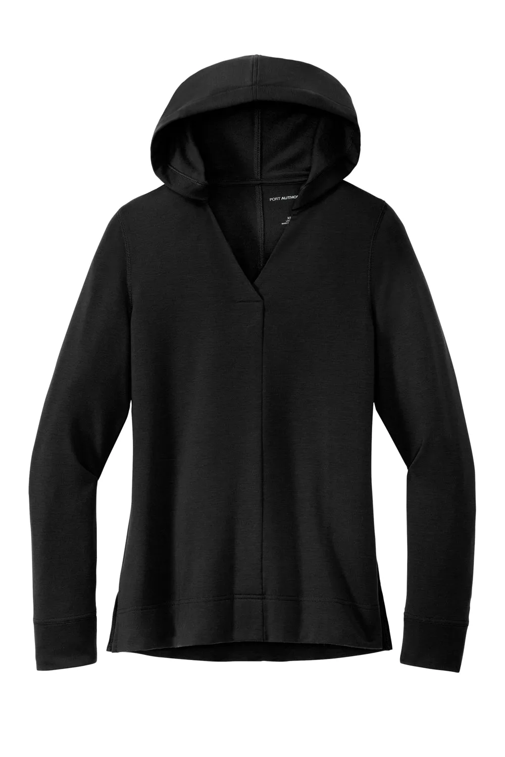 Port Authority Damen Microterry Kapuzenpullover mit Snag-Resistant - Tiefschwarz