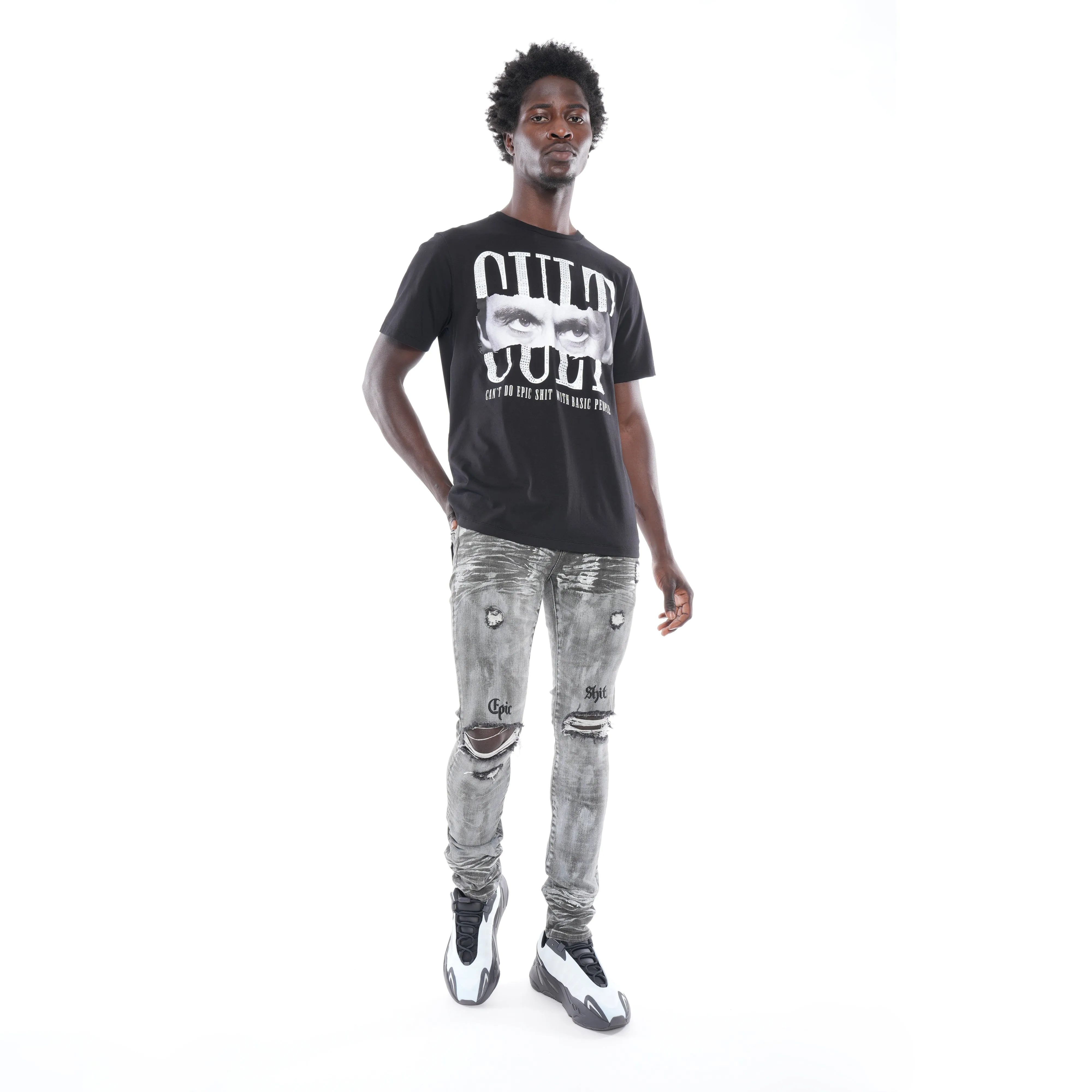 Punk Super Skinny Gürtel mit Stretch