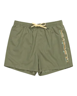 Quiksilver Kleidung Hinter den Wellen Volley Shorts in Vierblättrigem Kleeblatt