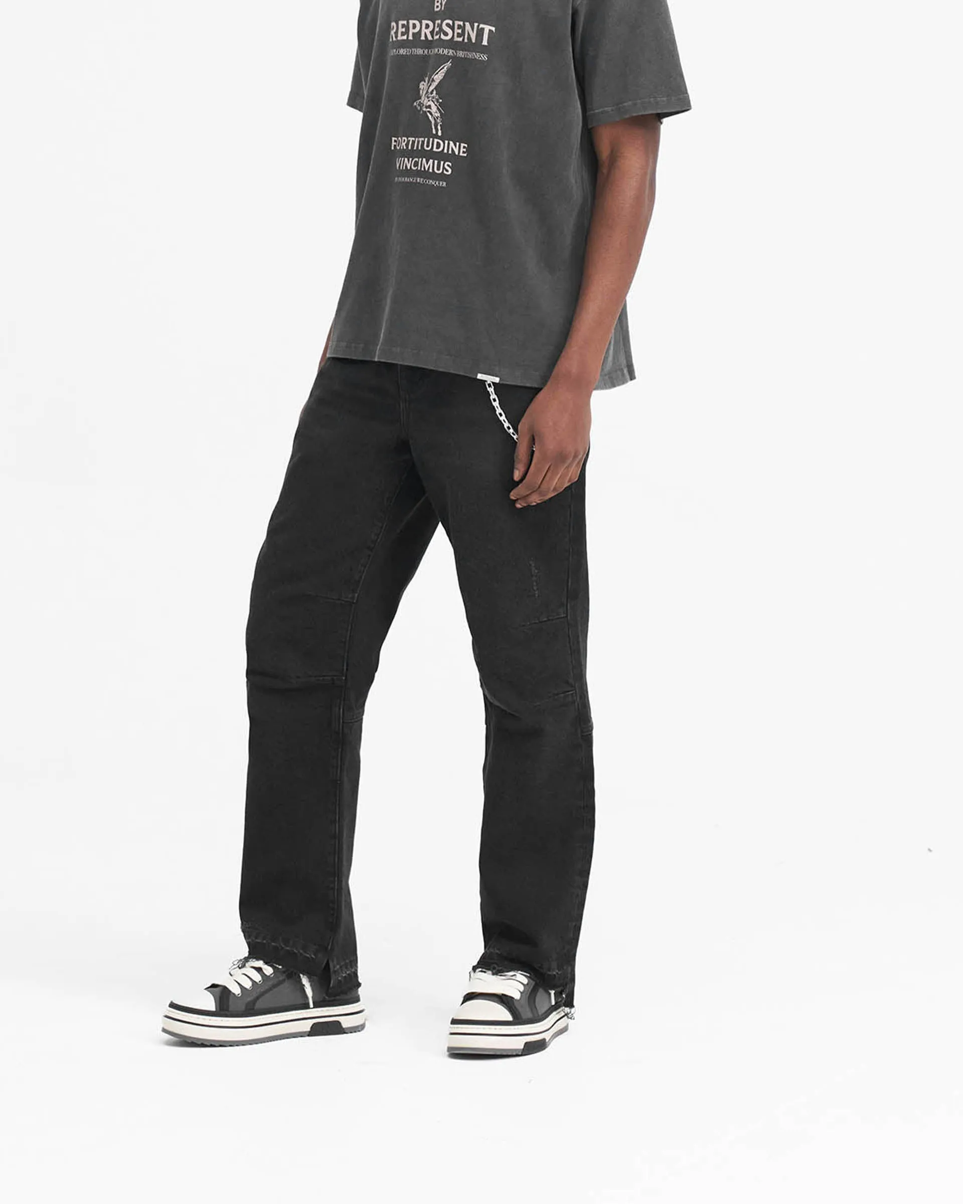 R2 Stufenbund Jeans - Anthrazit