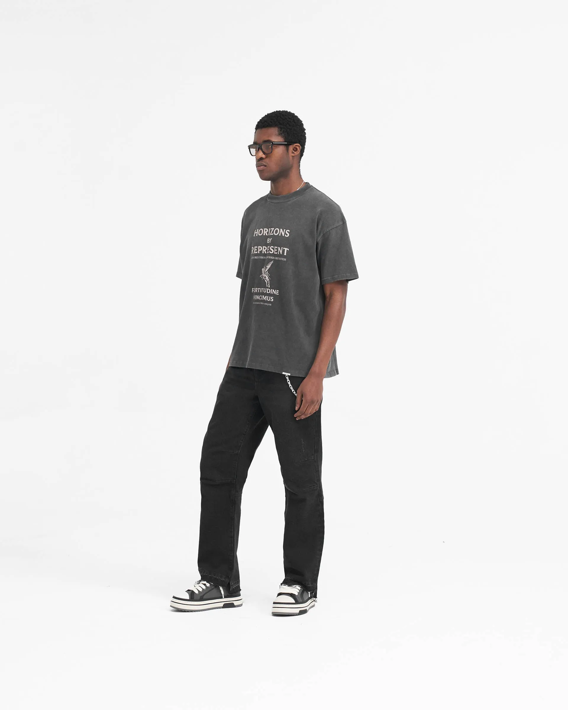 R2 Stufenbund Jeans - Anthrazit