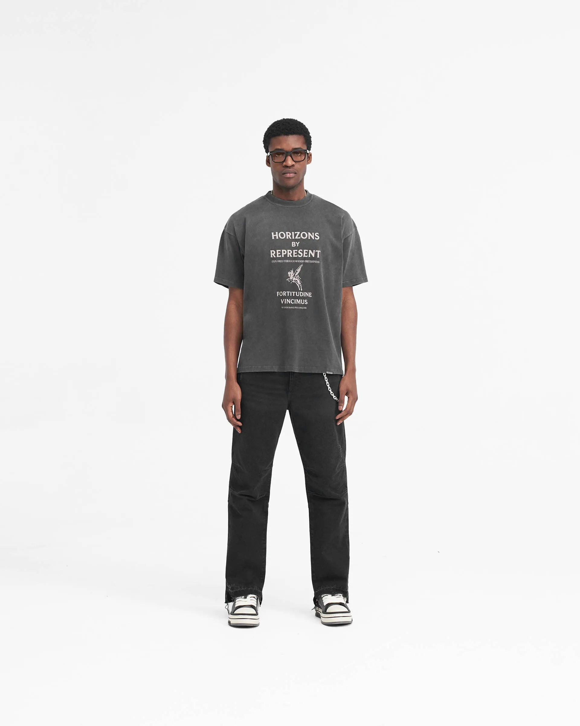 R2 Stufenbund Jeans - Anthrazit