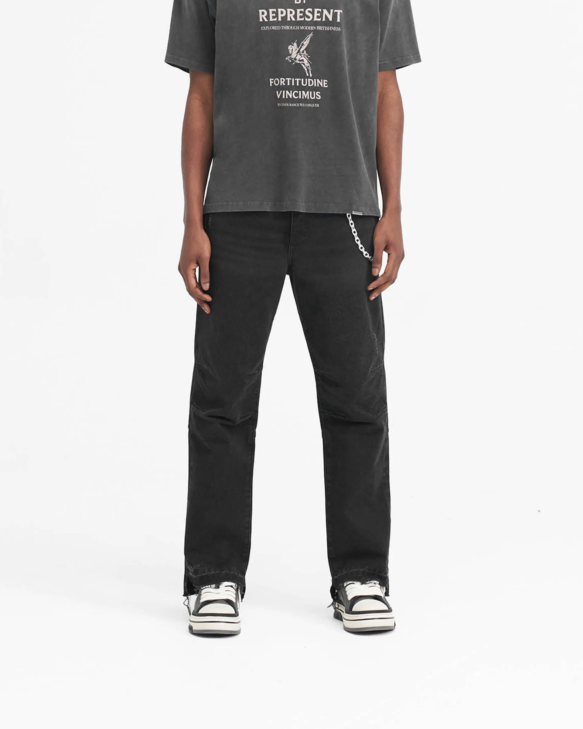 R2 Stufenbund Jeans - Anthrazit