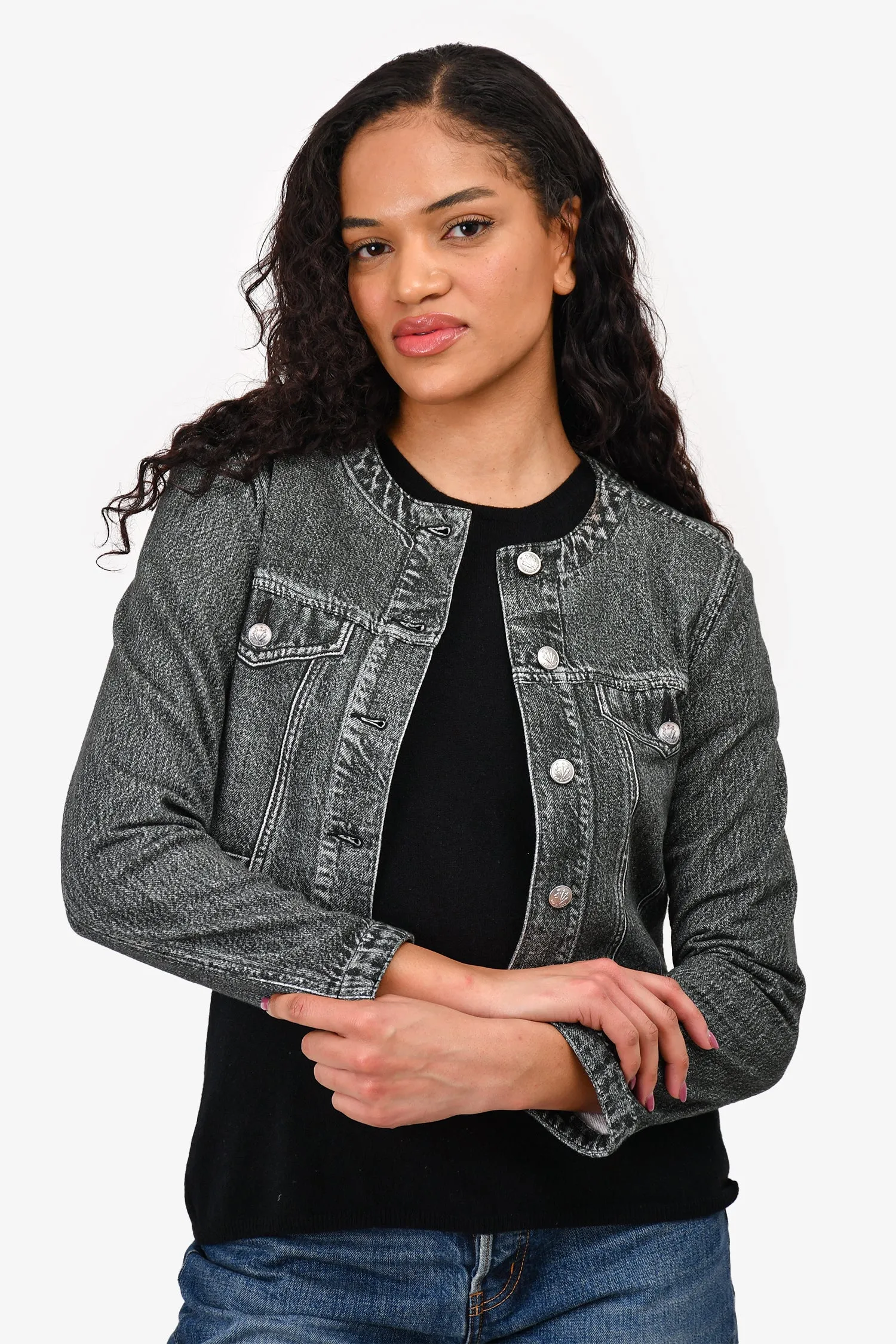 Rag & Bone Grau Wasch-Denim 'Miramar Cora' Jacke Größe XXS